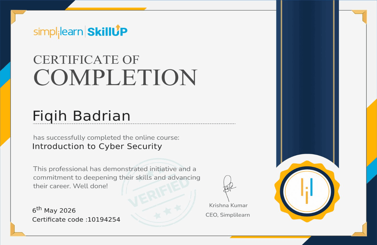 Simplilearn - Introduction to Cyber Security